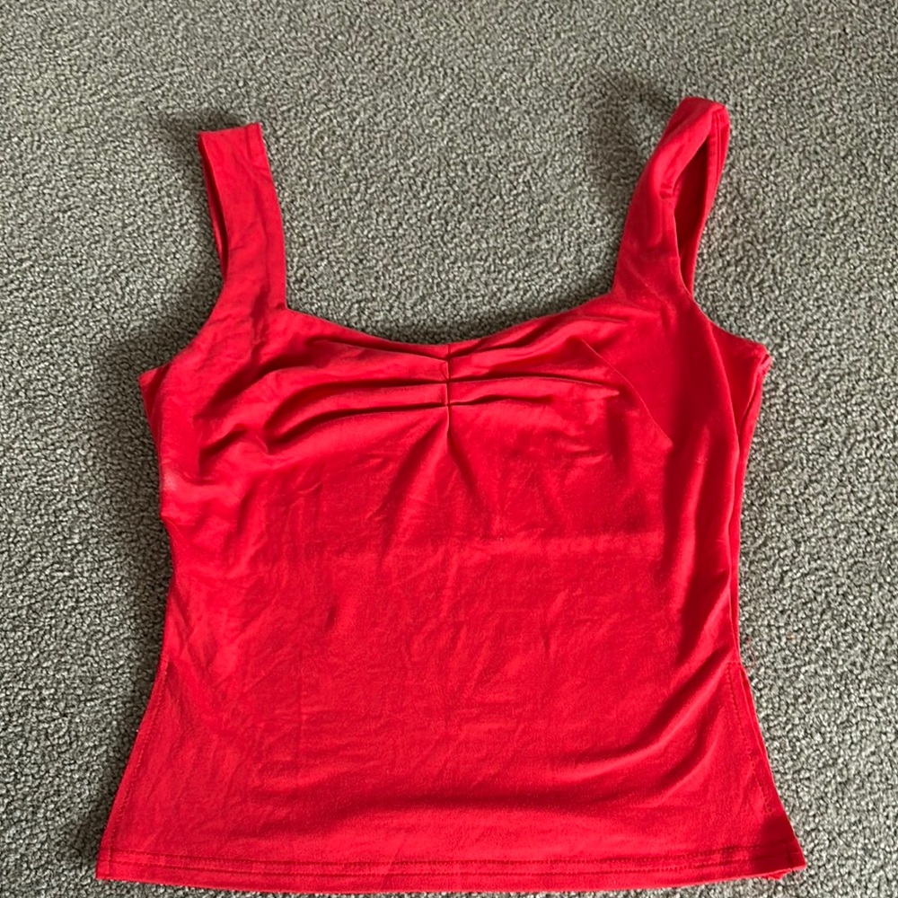 Red Sleeveless Women's Top